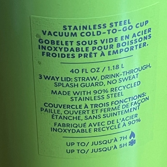 2024 Starbucks Stanley Tumbler Green/Yellow Pearl 40 oz.🌸 - Picture 9 of 9